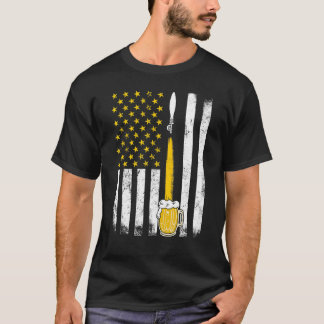 Camiseta Drinkers 365 Craft Beer American Flag USA