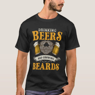 Camiseta Drinkers Party Drinking Beer And Growing Beards