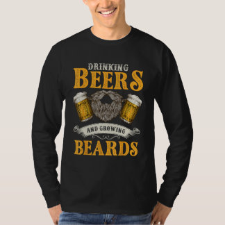 Camiseta Drinkers Party Drinking Beer And Growing Beards