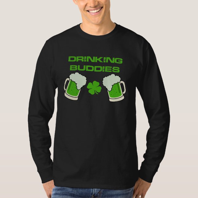 Camiseta Drinking Buddies Parade Day St Patricks Day (Frente)