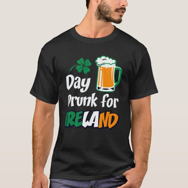 Camiseta Drinking Day Drunk For Ireland St Patricks Paddys  (Frente)