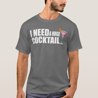 Camiseta drinking funny huge cocktail adult humor family