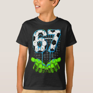 Camiseta Drip de Futebol 67 Seis Sete Meme Divertido Gen Al
