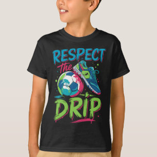 Camiseta Drip de Futebol Derretendo Sorvete Respeite O Meni