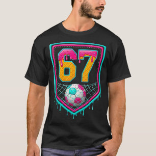 Camiseta Drip de Futebol Número 67 Jogador de Futebol 