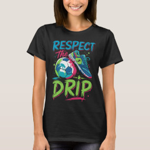 Camiseta Drip de Futebol Sorvete Derretendo Respeite O Meni
