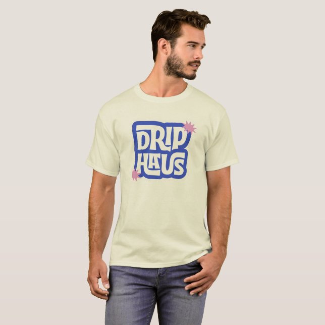 Camiseta Drip Haus – Logotipo Retro Divertido (Frente Completa)