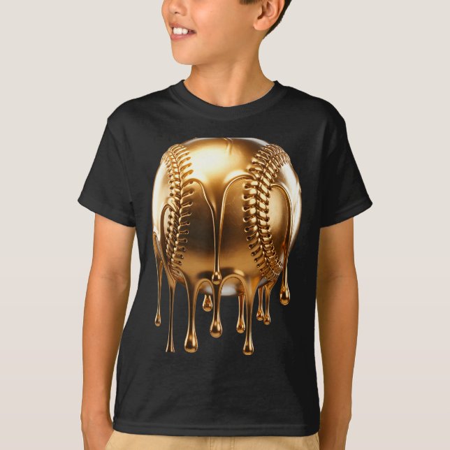 Camiseta Dripng Gold Drip Baseball Game Day Player Coach Ba (Frente)