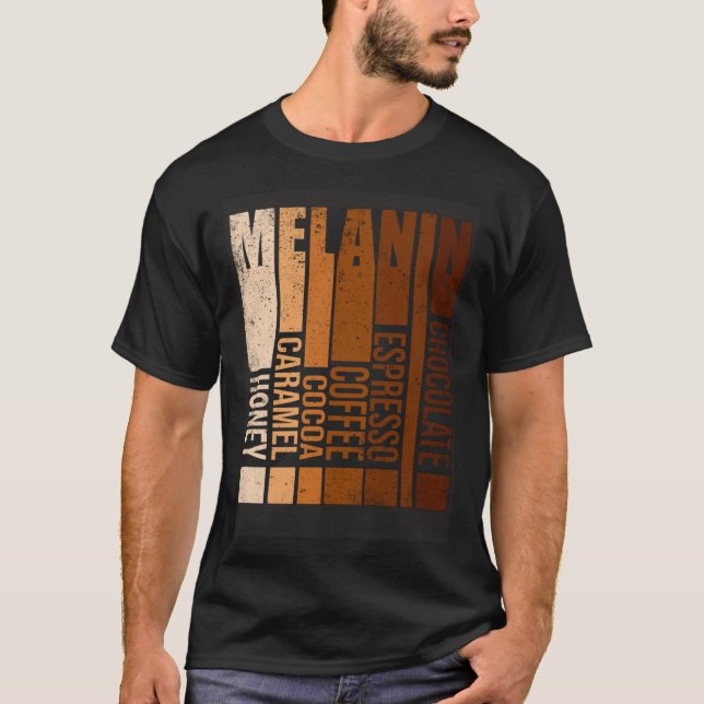 Camiseta Drippin Melanin Black History Month Black Men Wome (Frente)