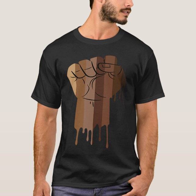 Camiseta Drippin Melanin Women Men Africa Black History Mon (Frente)