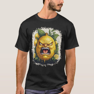 Camiseta Dripping Angry Lemon with Bold Leaves