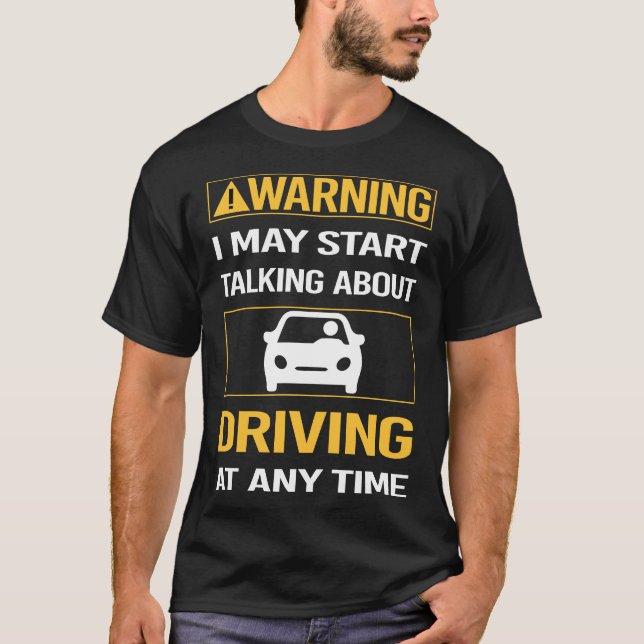 Camiseta Driver de Aviso Engraçado (Frente)