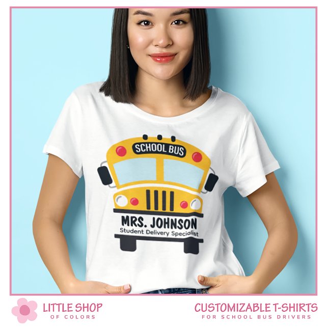 Camiseta Driver de Barramento de Escola Elementar Personali (Criador carregado)