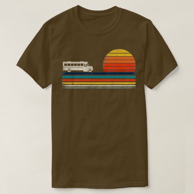 Camiseta Driver de Barramento Escolar Retro Vintage Pullove (Frente do Design)