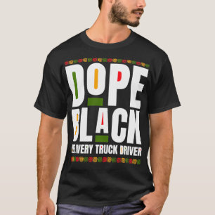 Camiseta Driver de Caminhão de Entrega Histórico Preto Mês 