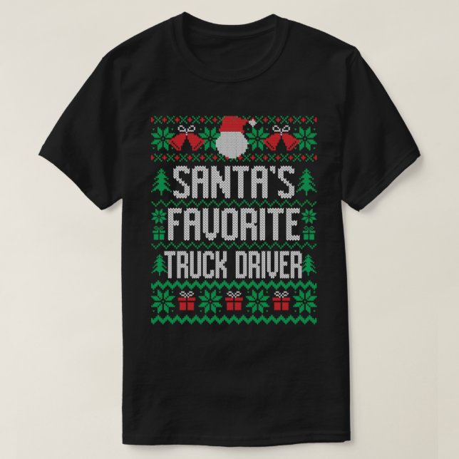 Camiseta Driver de caminhão favorito Santas (Frente do Design)