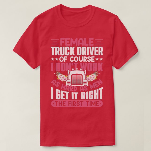 Camiseta Driver de caminhão feminino1 (Frente do Design)