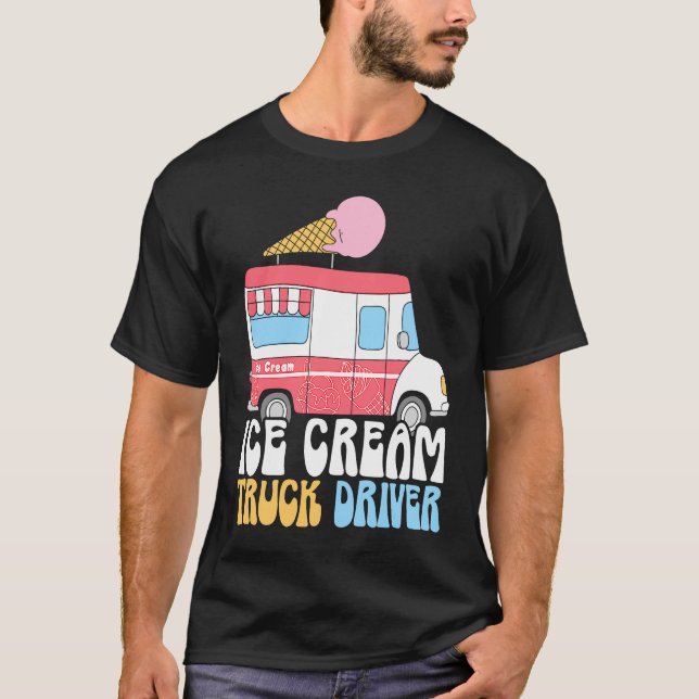 Camiseta Driver de caminhão sorvete Sundae Gelato Dessert (Frente)