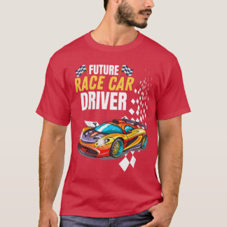 Camiseta Driver de Corrida Futura do Design Gráfico Engraça