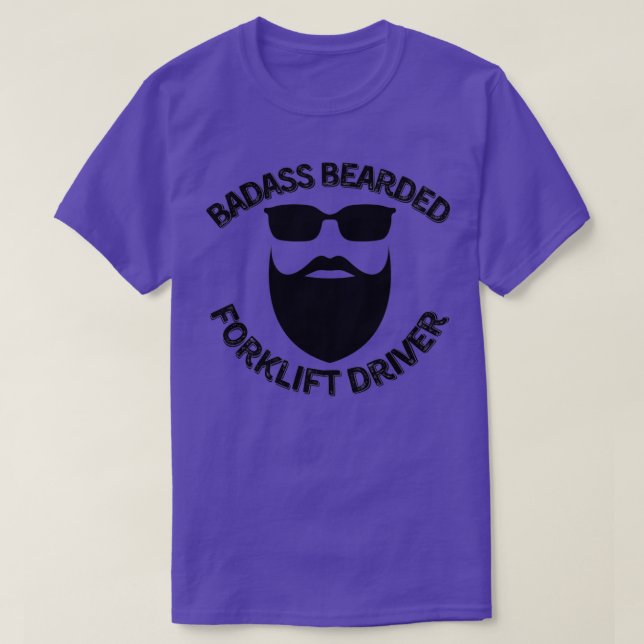 Camiseta Driver de empilhadeira com bordas de emblema (Frente do Design)