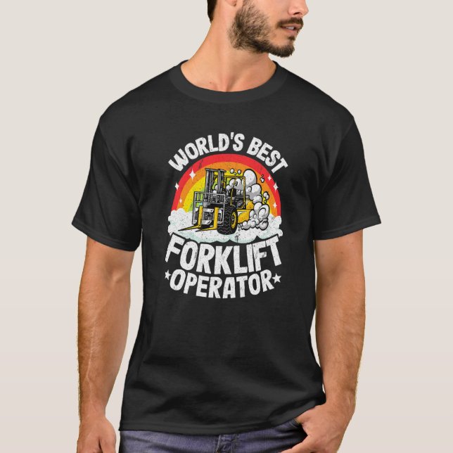 Camiseta Driver de empilhadeira Rainbow é o melhor protetor (Frente)