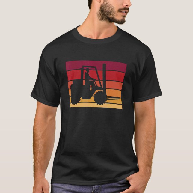 Camiseta Driver de empilhamento retroativo Vintage (Frente)
