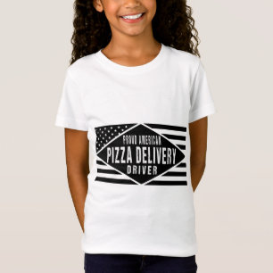 Camiseta Driver de Entrega de Pizza Americana Orgulhosa - U