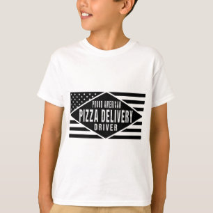 Camiseta Driver de Entrega de Pizza Americana Orgulhosa - U