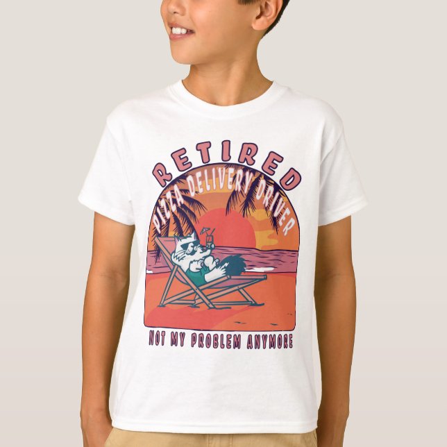 Camiseta Driver de entrega de pizza aposentado Furioso Vint (Frente)