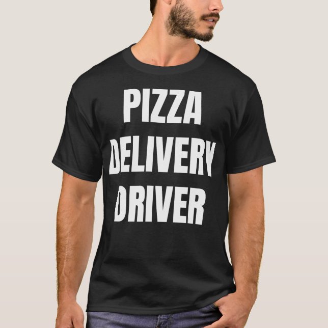 Camiseta Driver De Entrega De Pizza Simples Para Pizza Deli (Frente)