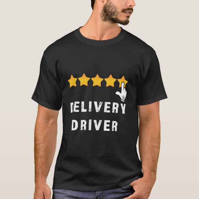 Camiseta Driver de entrega - Grocería D de Traço de Comida  (Frente)