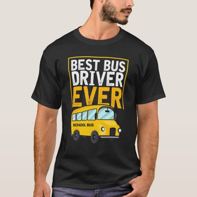 Camiseta Driver de Melhor Barramento Escolar em Barramento  (Frente)