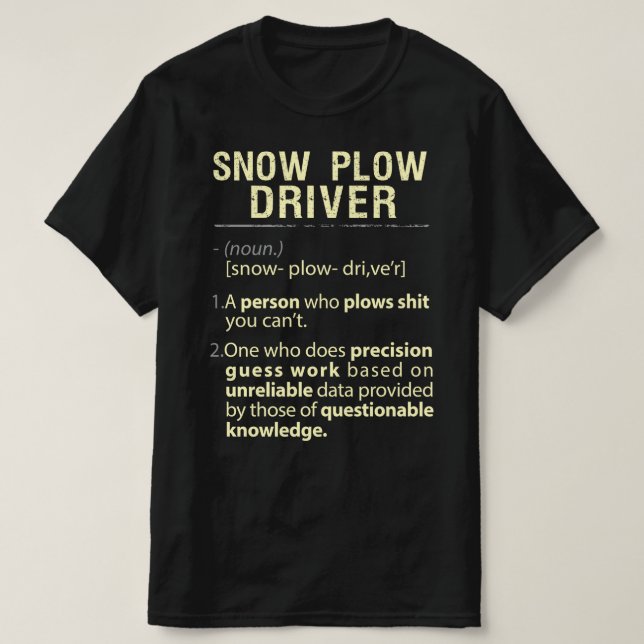 Camiseta Driver de Neve - Definição Real Americana (Frente do Design)