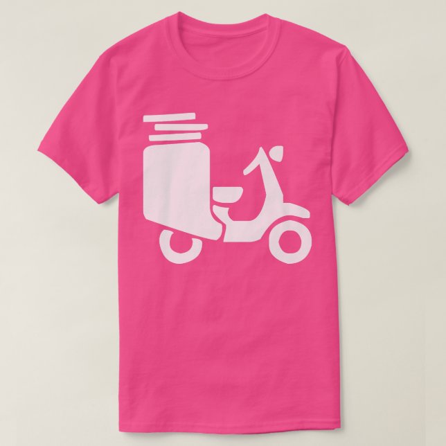 Camiseta Driver de Patinete de pizza de entrega (Frente do Design)