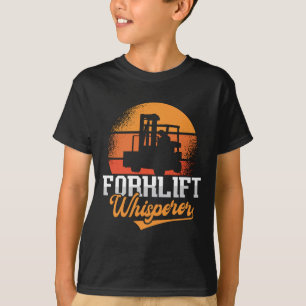 Camiseta Driver de Trabalhador Suspenso do Forklevantar Ope