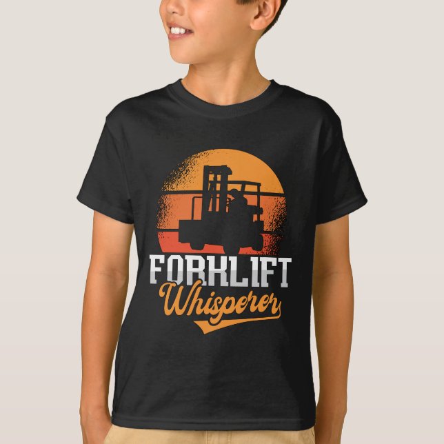 Camiseta Driver de Trabalhador Suspenso do Forklevantar Ope (Frente)