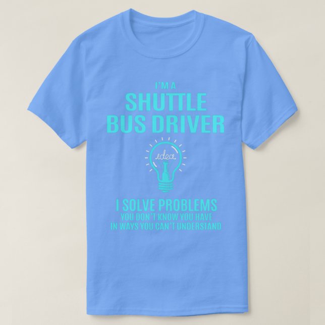 Camiseta Driver do Barramento do Shuttle Driver do Barramen (Frente do Design)