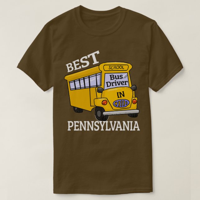 Camiseta Driver do Best School Bus da Pensilvânia (Frente do Design)