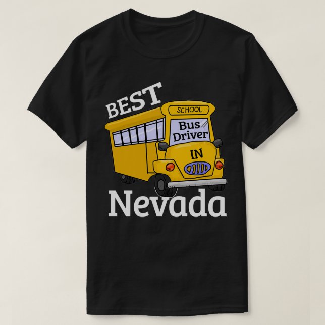 Camiseta Driver do Best School Bus de Nevada (Frente do Design)