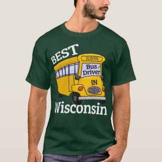 Camiseta Driver do Best School Bus do Wisconsin