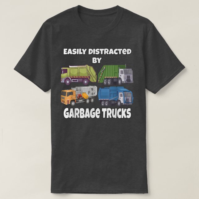 Camiseta Driver Do Garbage Distraído Facilmente Por Tr De L (Frente do Design)