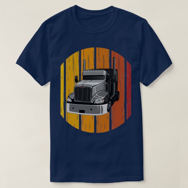 Camiseta Drivers de caminhão retrô (Frente do Design)