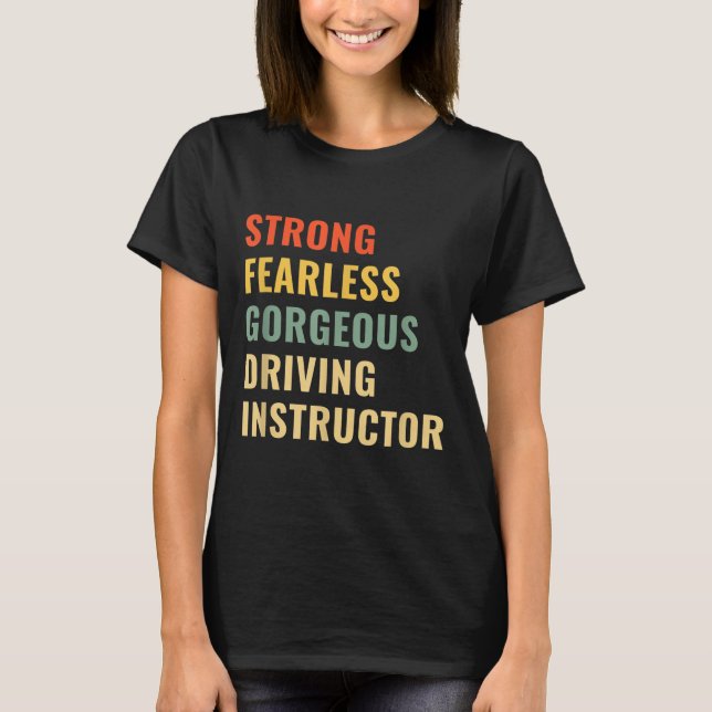 Camiseta Driving School Teacher Driving Instructor  (Frente)