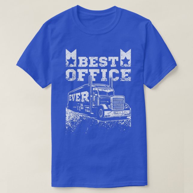 Camiseta Driving trucks best office ever  (Frente do Design)