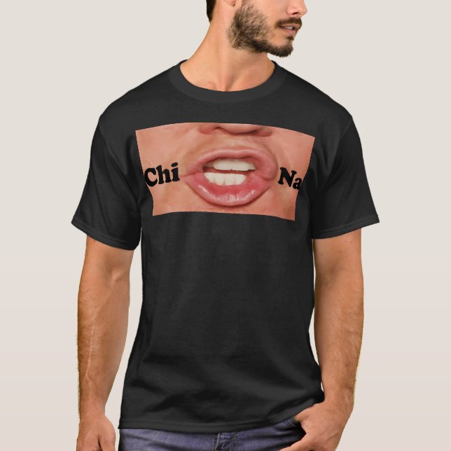 Camiseta Drle Chine Donald Trump Impression Rigide (Frente)