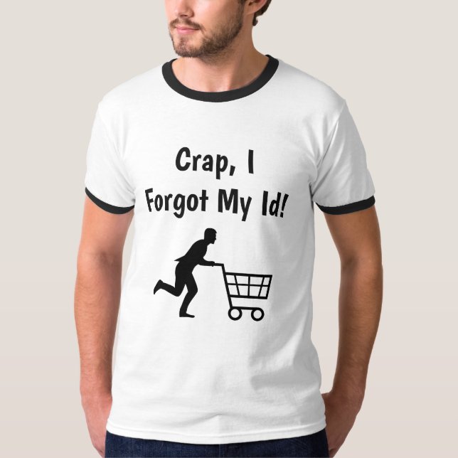 Camiseta Droga, esqueci minha identificação, Engraçada Cami (Frente)