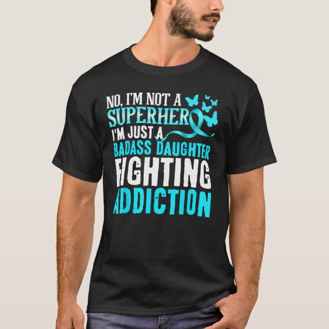 Camiseta Drogas de Jogo de Álcool Recuperação de Vícios (Frente)