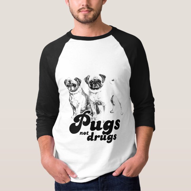 CAMISETA DROGAS DOS PUGS NÃO (Frente)