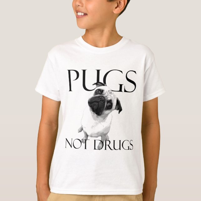 Camiseta Drogas dos Pugs não (Frente)