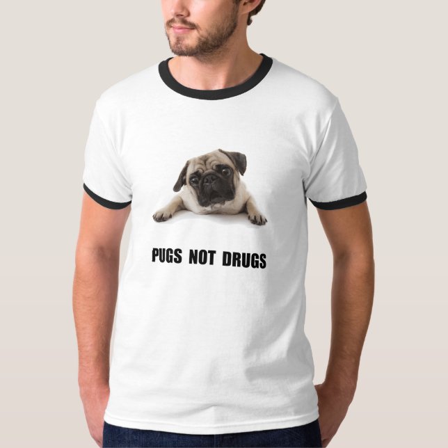 Camiseta Drogas dos Pugs não (Frente)